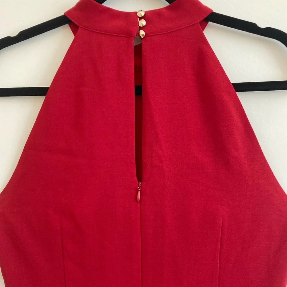 Jessica Simpson racer front red midi dress- US 12 - Picture 6 of 7